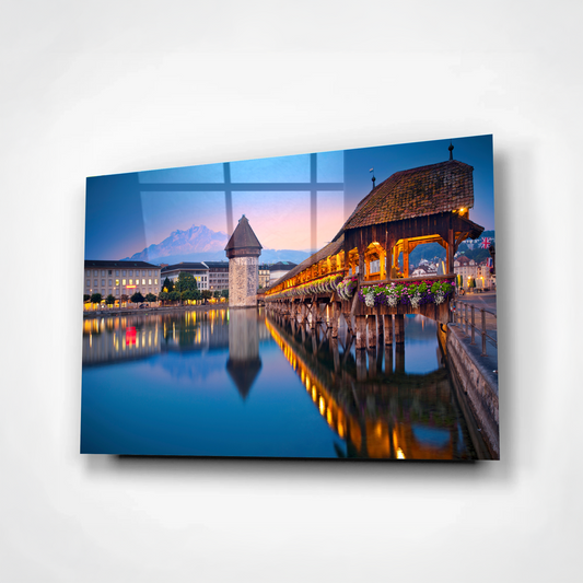 Lucerne Lakeview – Glass Poster