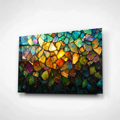 Prismatic Abstract Mosaic Glass Wall Art