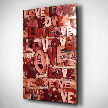 Layers of Love – Textured Abstract Glass Art