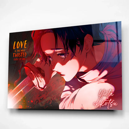 Yuta Okkotsu Twisted Love Curse Glass Wall Art