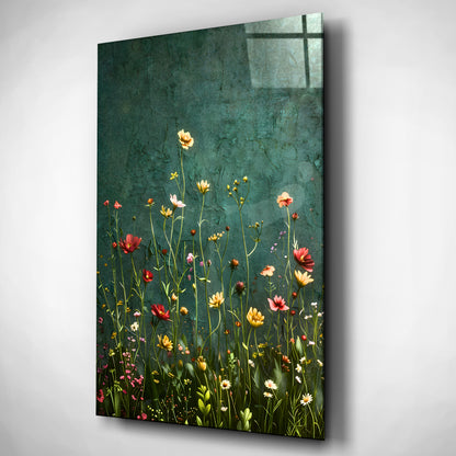 Wildflower Meadow Glass Wall Art