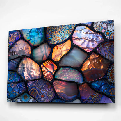 Abstract Stained Glass Mosaic Wall Art