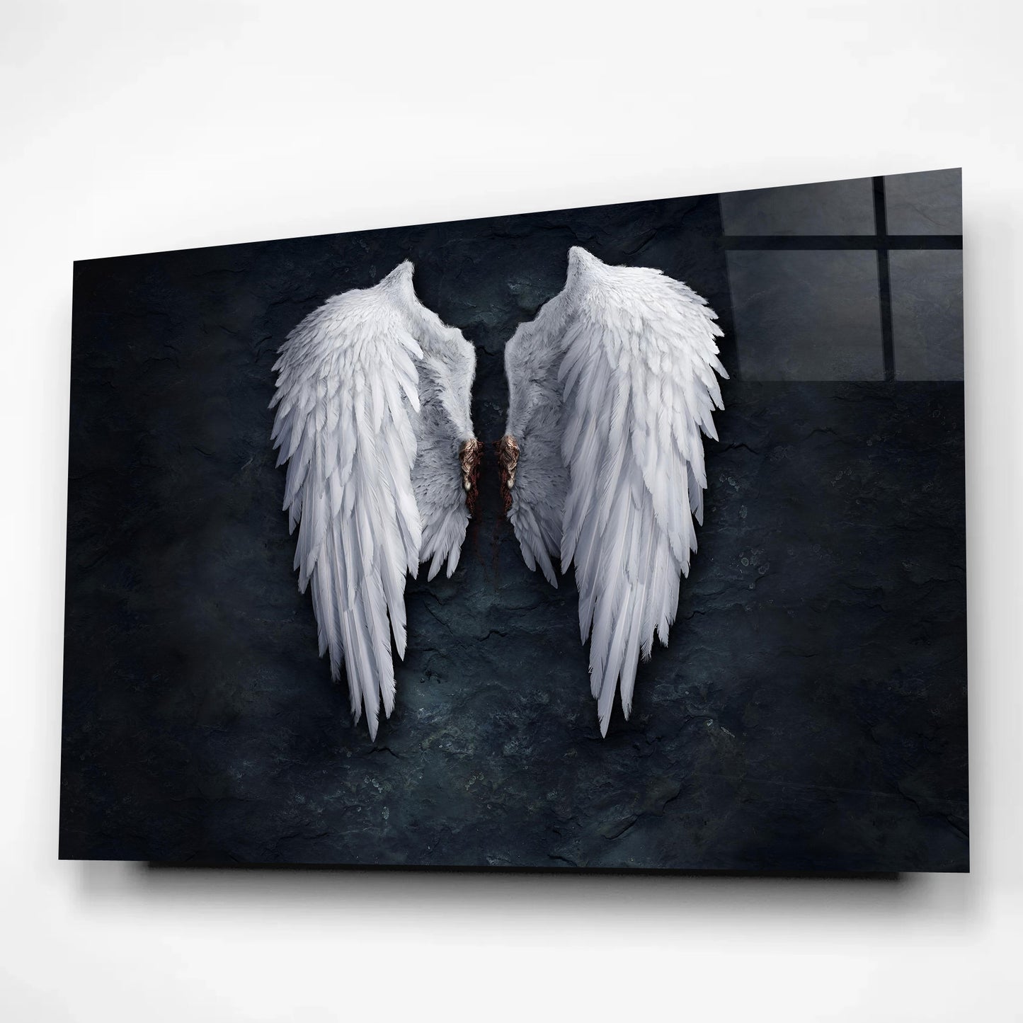Guardian Angel Wings Faith Inspired Glass Wall Art