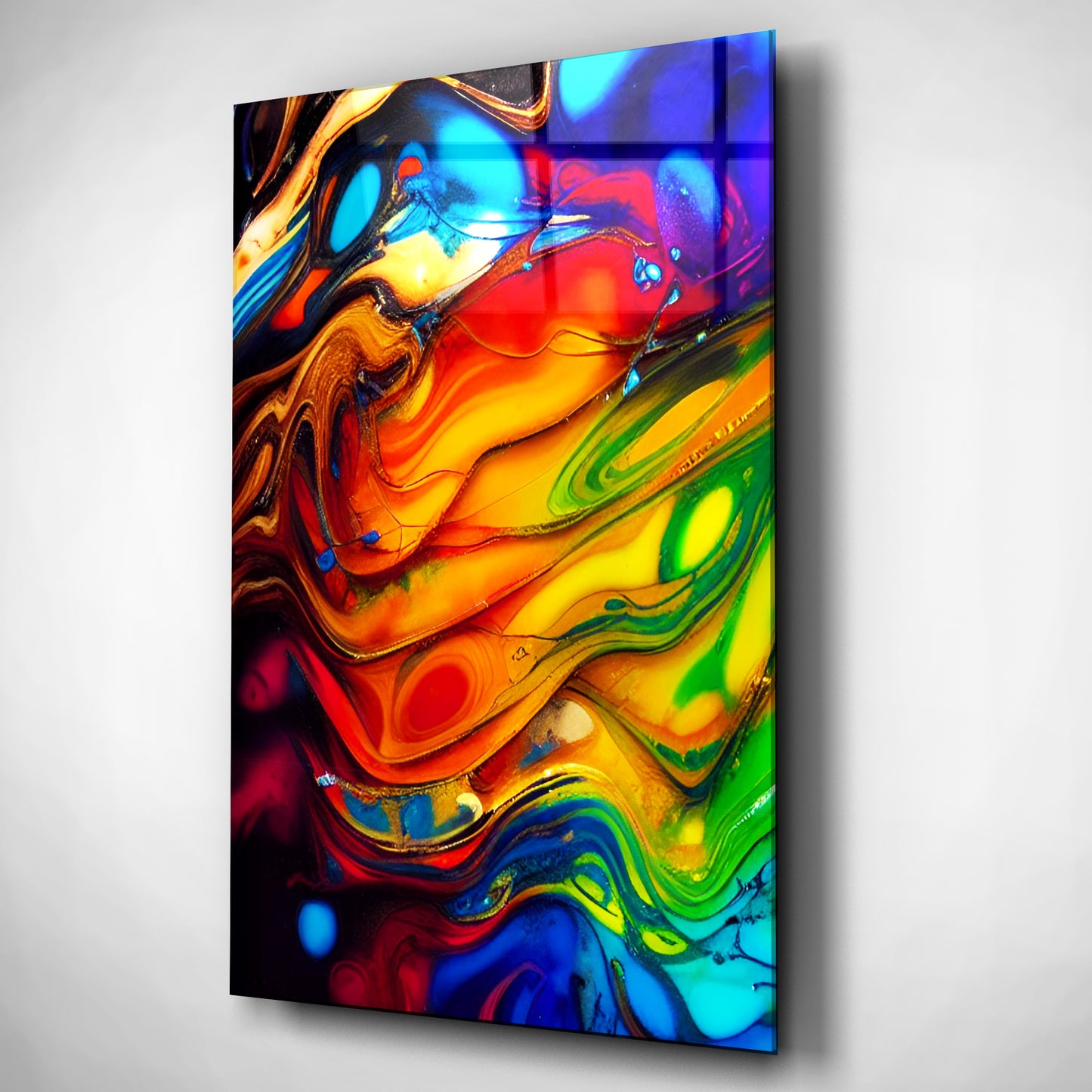 Color Explosion Abstract Art – Modern Glass Art