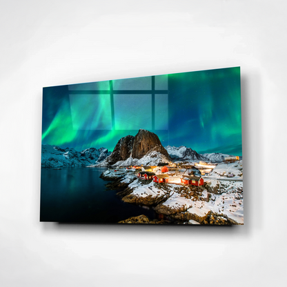Aurora Over Hamnøy – Glass Wall Art