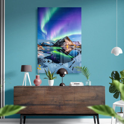 Heaven’s Veil – Lights of the North Glass Poster