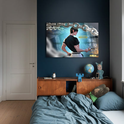 Toji Fushiguro Glass Wall Art