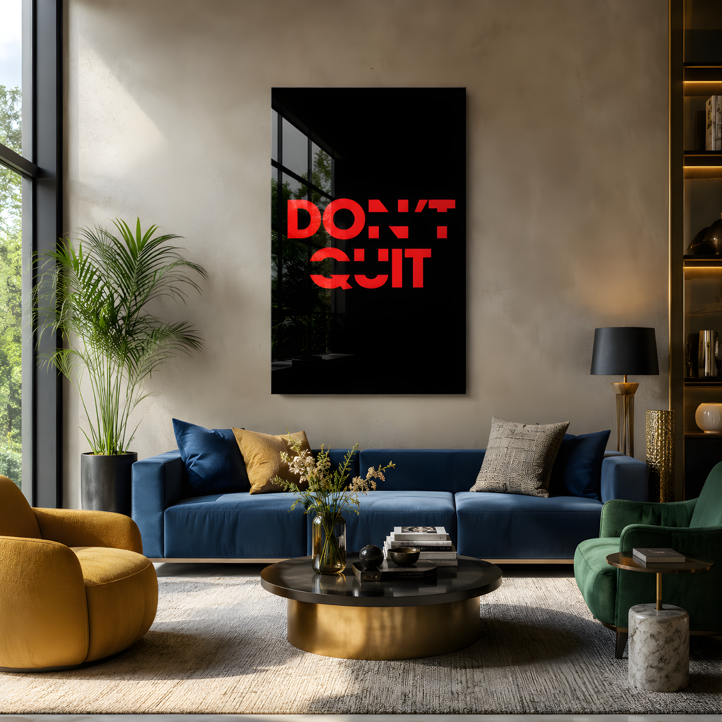 Don't Quit Glass Wall Art