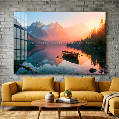 Growth Motivation Glass Wall Art