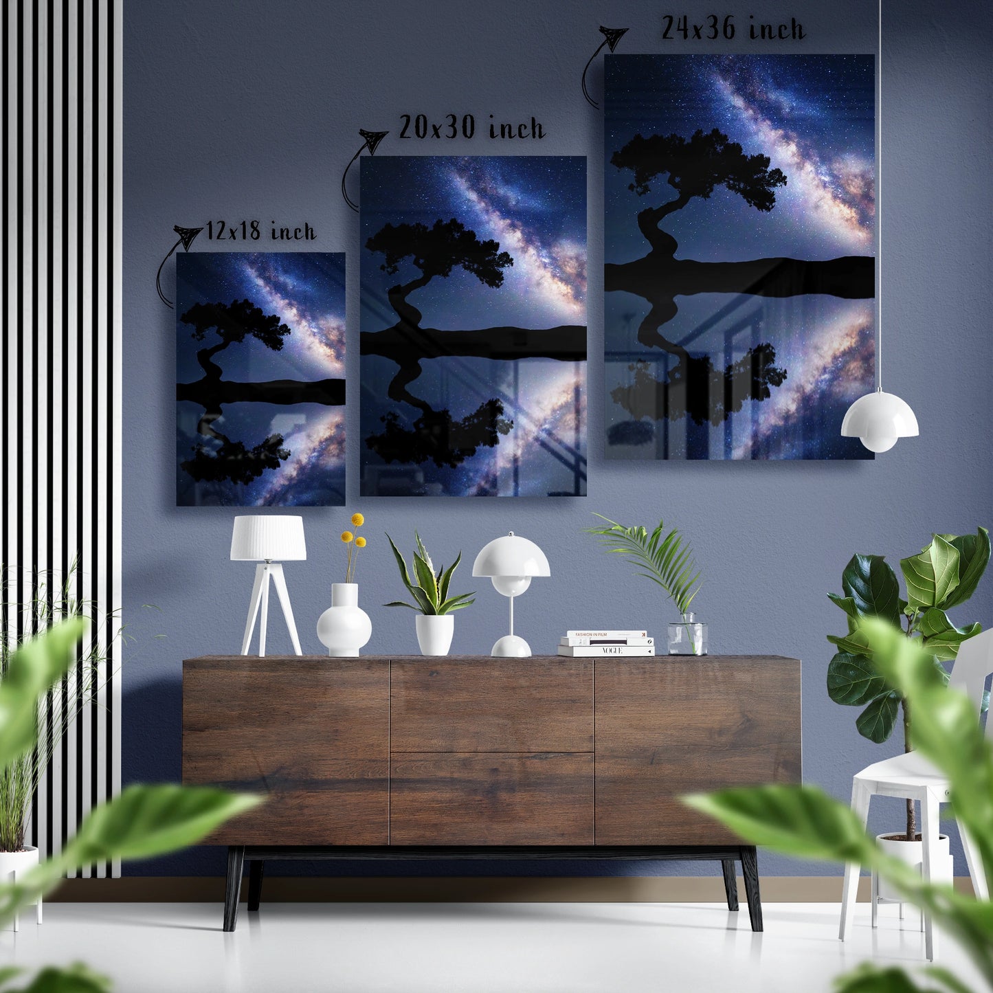 Milky Way Mirage Glass Poster