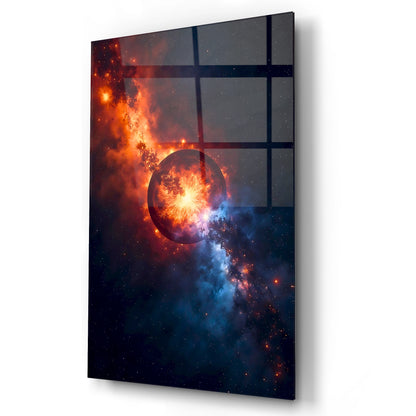 Galaxy Nebula Glass Wall Art