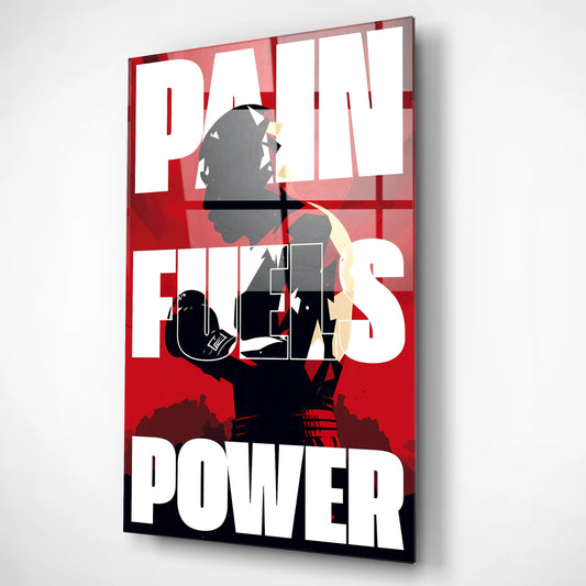 Pain Fuels Power Glass Poster