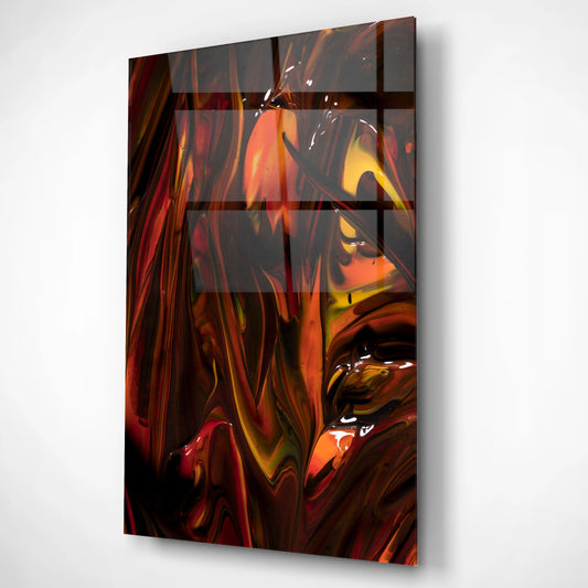 Painted Inferno Glass Abstract Poster
