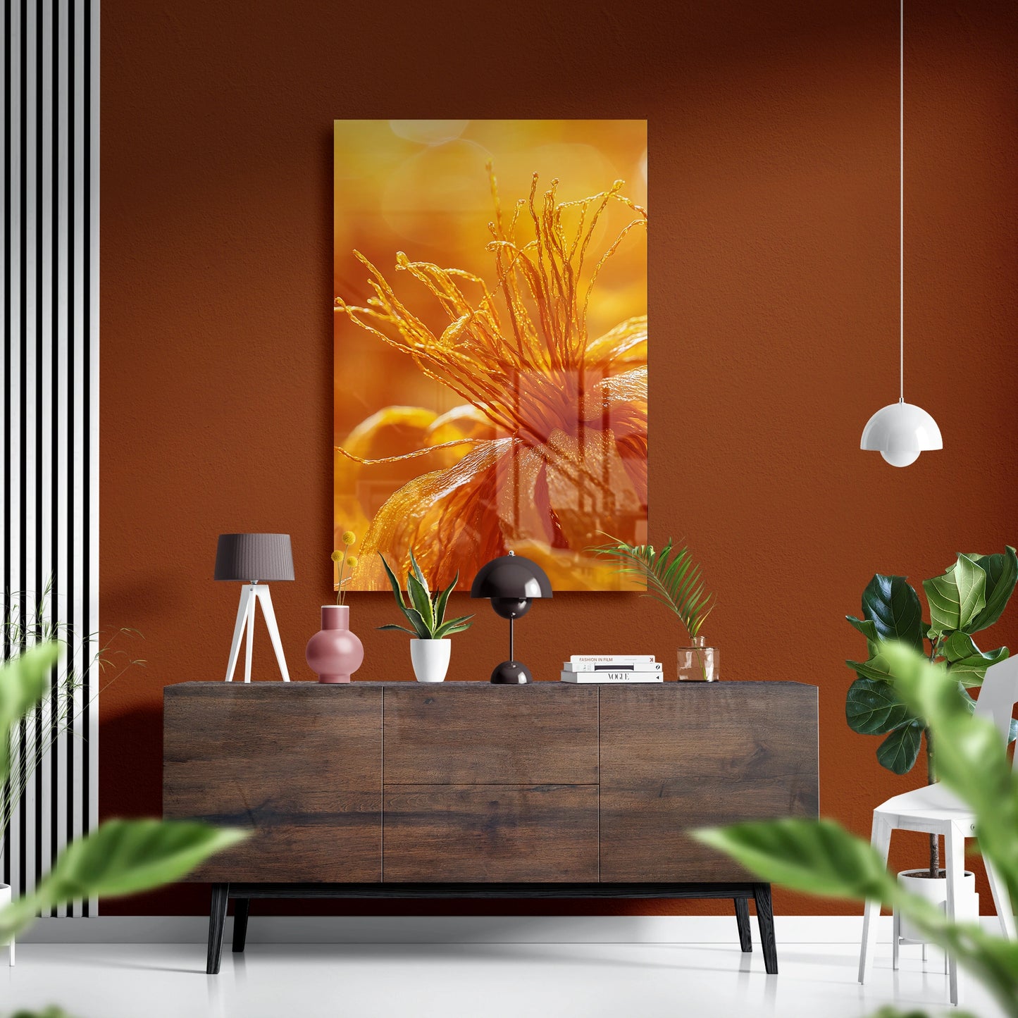 Radiant Petals Glass Poster