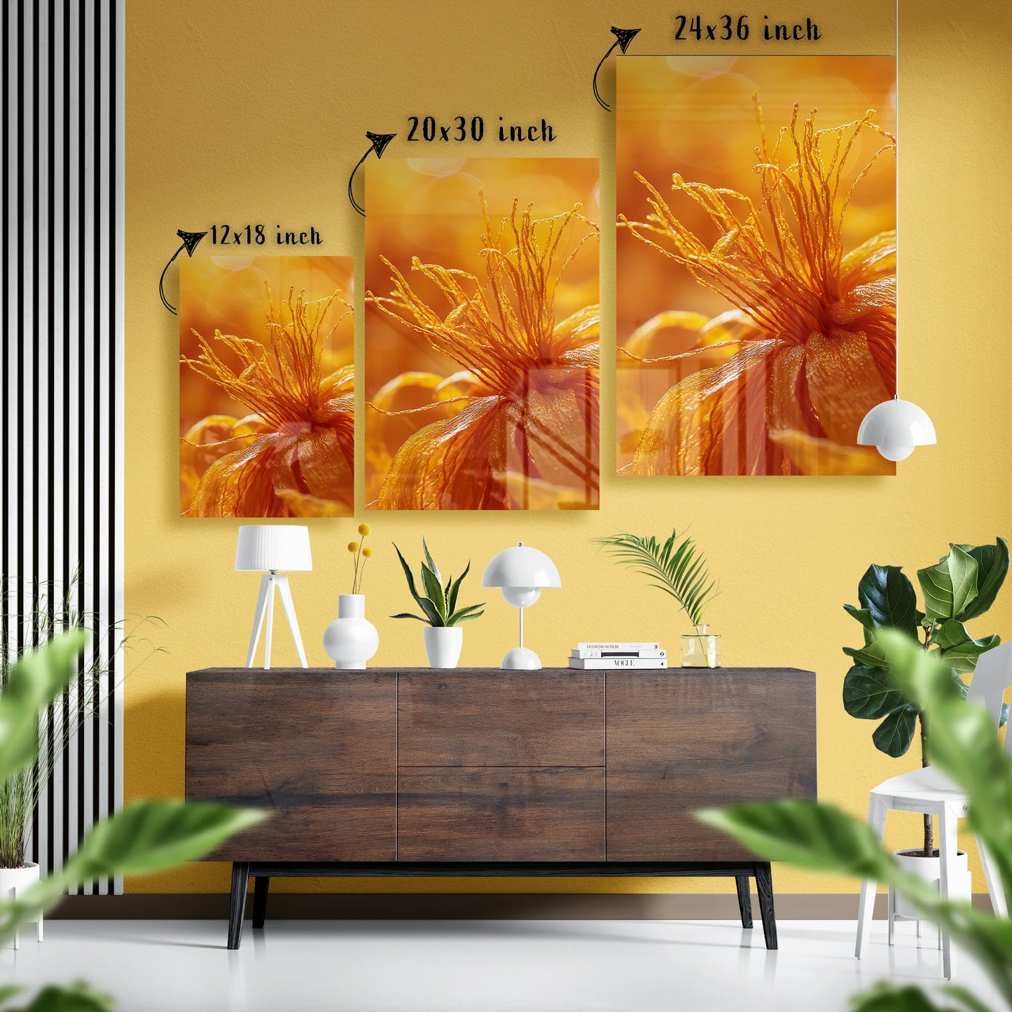 Radiant Petals Glass Poster