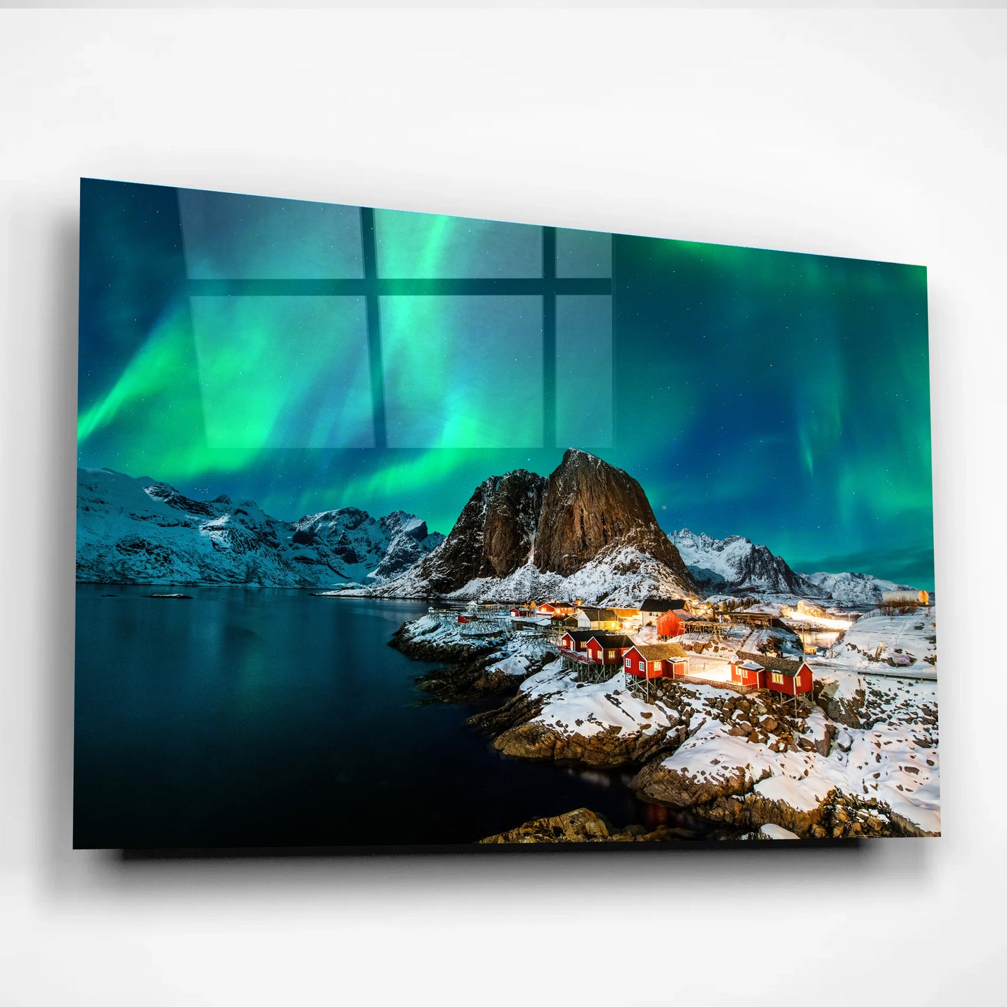 Aurora Over Hamnøy – Glass Wall Art