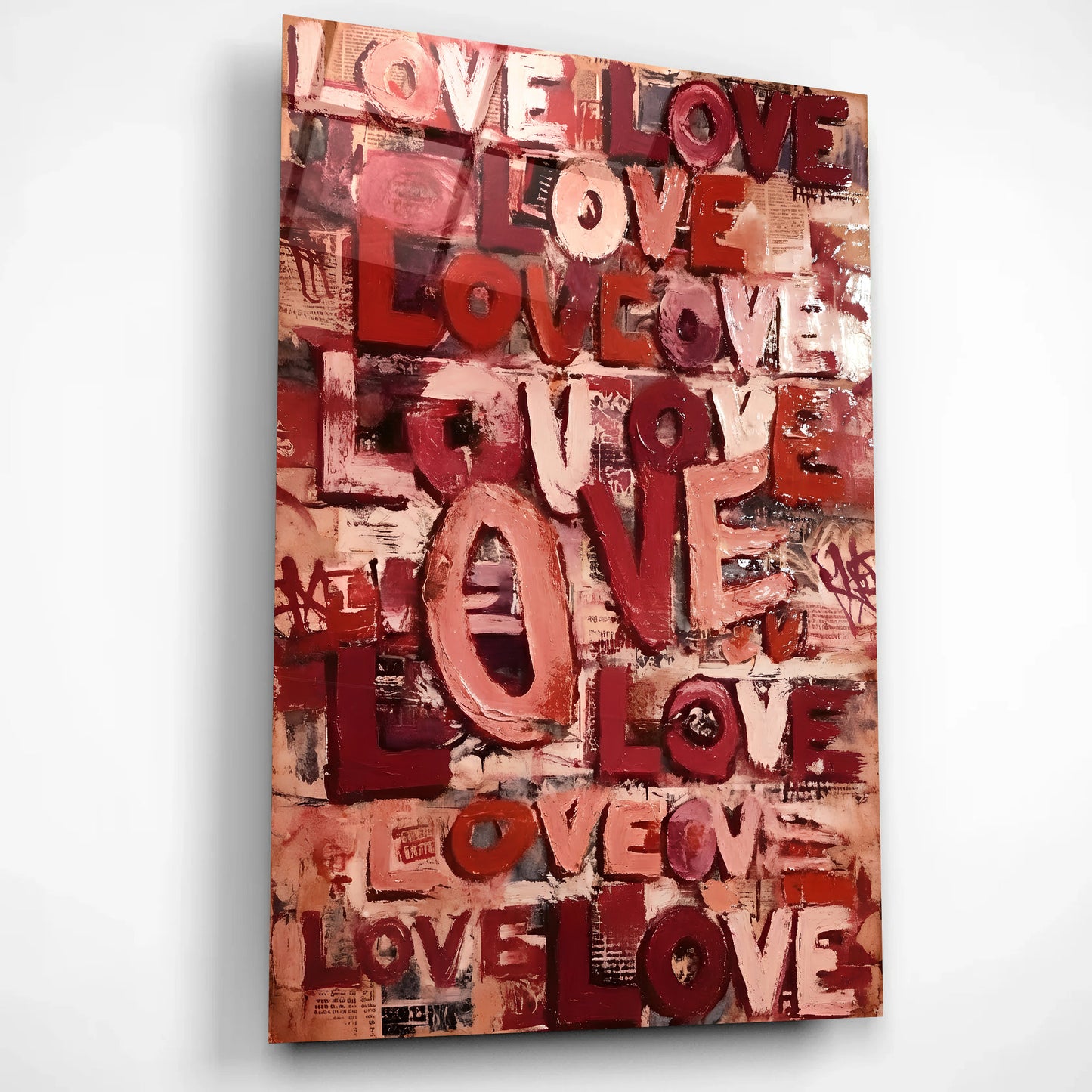 Layers of Love – Textured Abstract Glass Art