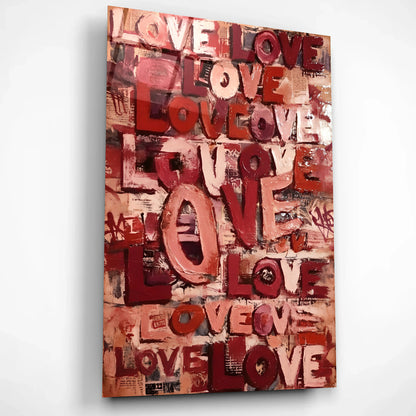 Layers of Love – Textured Abstract Glass Art