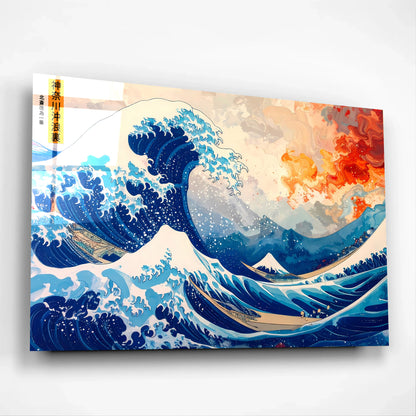 The Great Wave of Kanagawa Glass Art