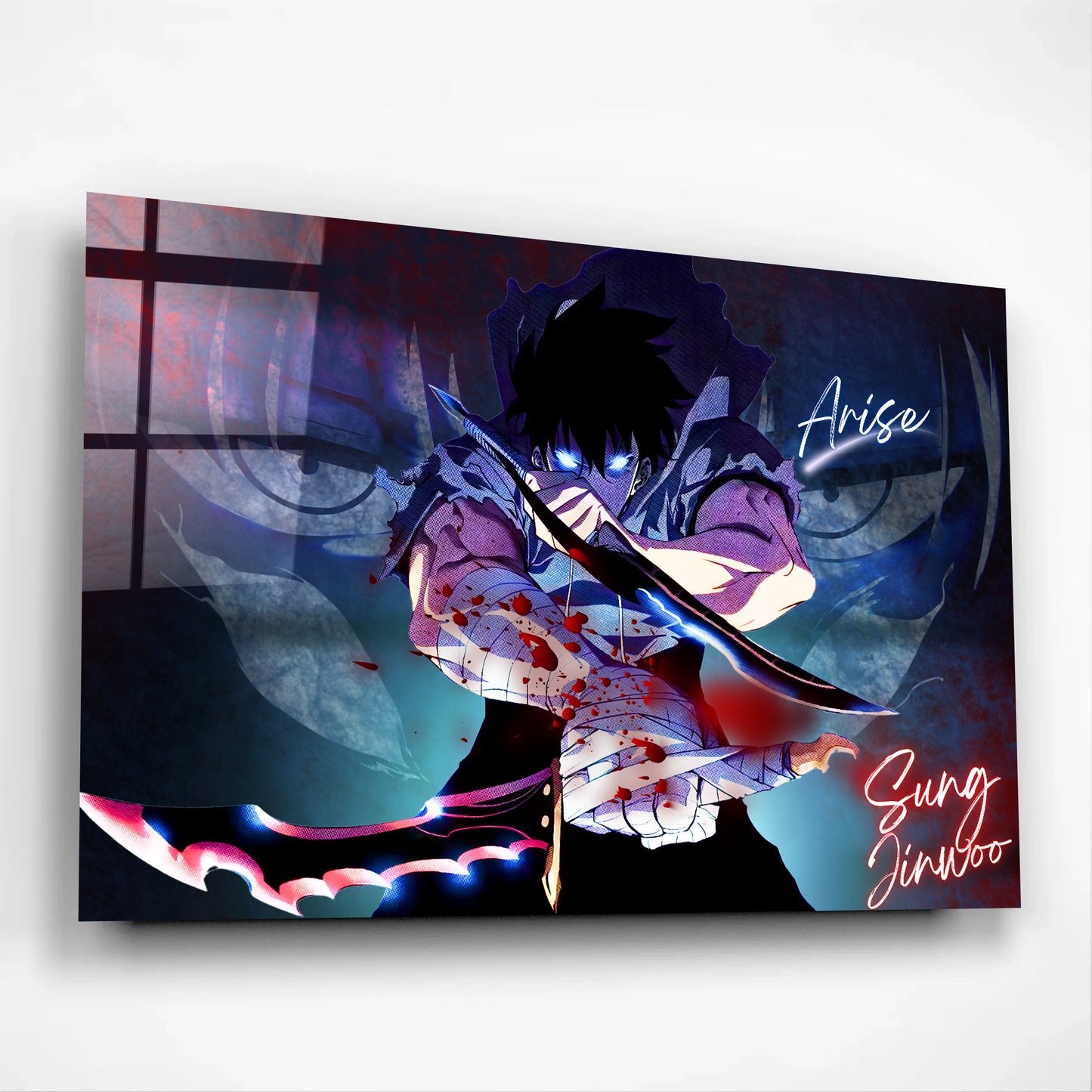 Sung Jinwoo Shadow Monarch Arise Glass Art