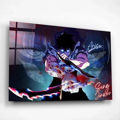 Sung Jinwoo Shadow Monarch Arise Glass Art