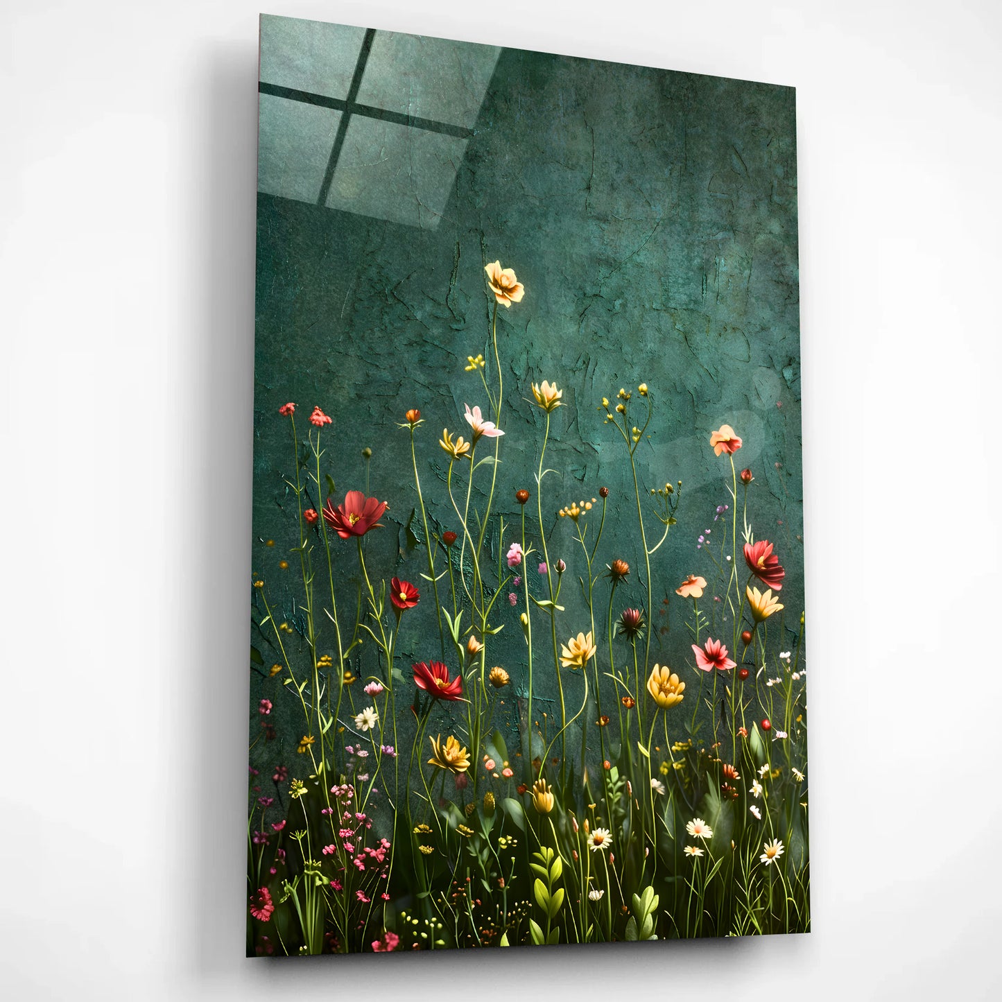 Wildflower Meadow Glass Wall Art