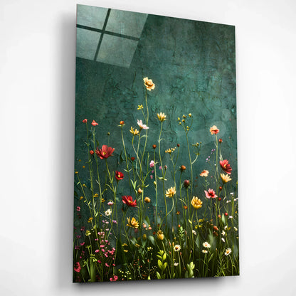 Wildflower Meadow Glass Wall Art