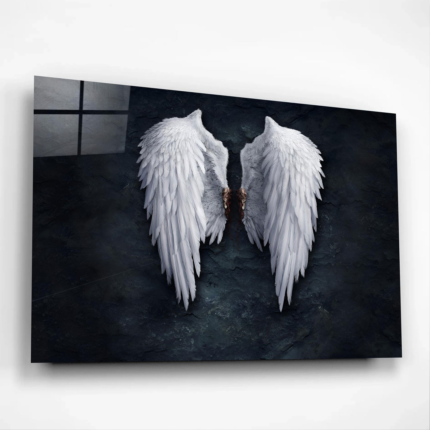 Guardian Angel Wings Faith Inspired Glass Wall Art