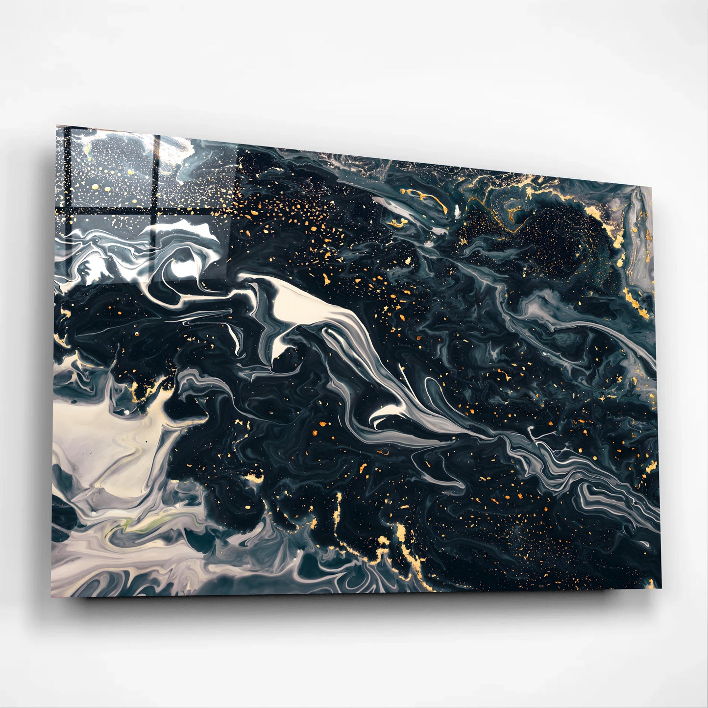 Celestial Marble Swirls Glass Wall Art