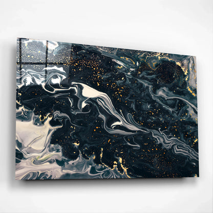 Celestial Marble Swirls Glass Wall Art