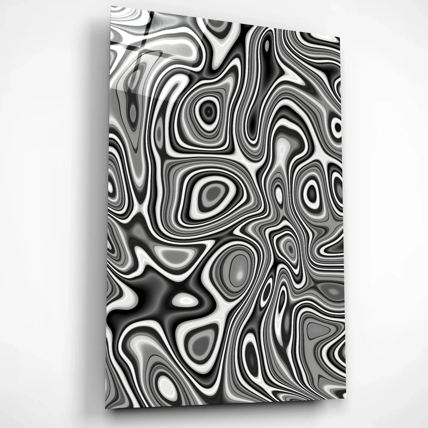 Liquid Marble Swirl Glass Wall Art