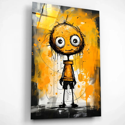 Still Happy to See You Glass Wall Art