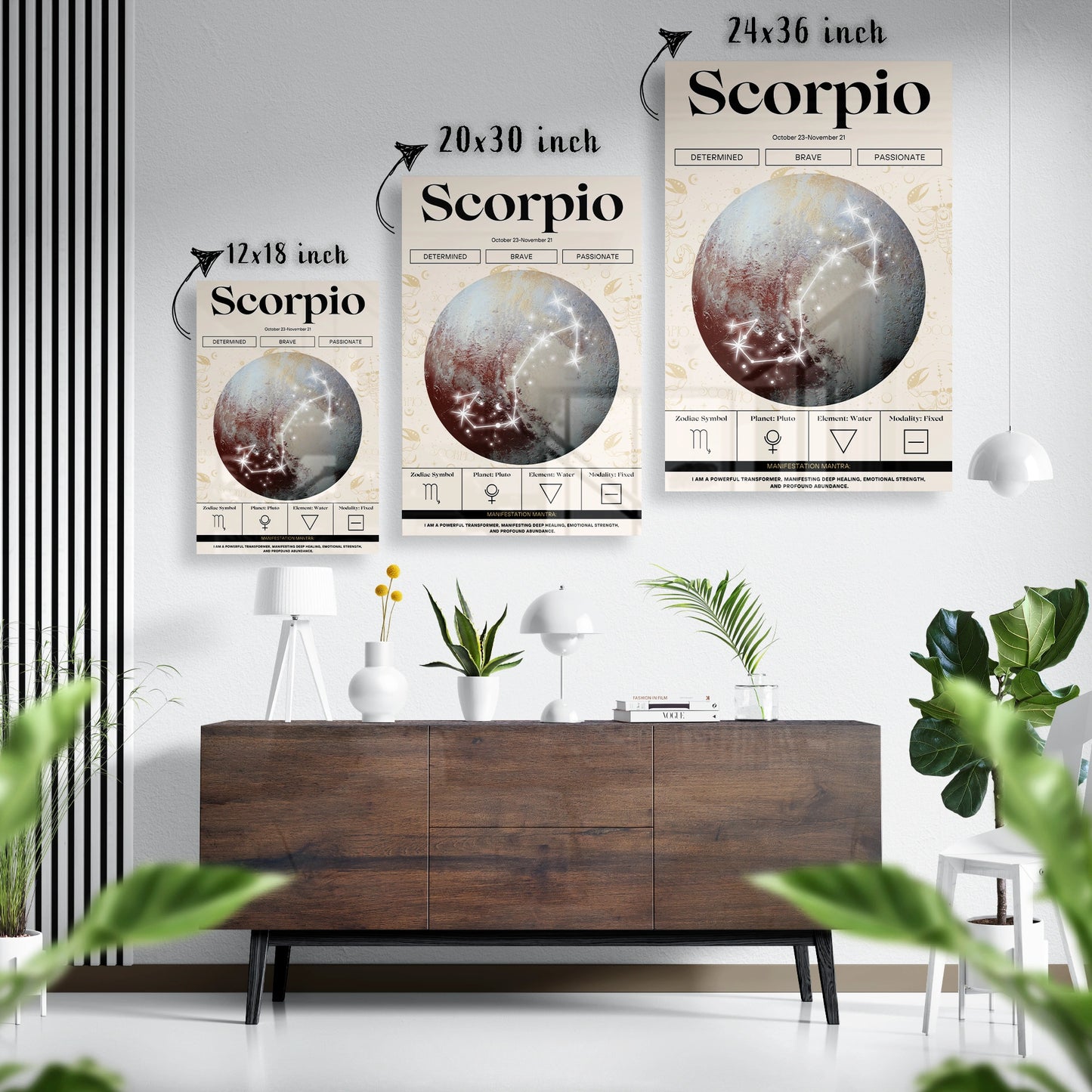 Scorpio Zodiac Glass Poster