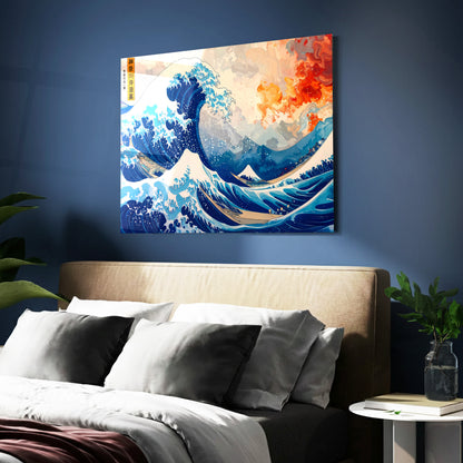 The Great Wave of Kanagawa Glass Art