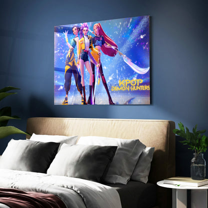 K-Pop Demon Hunters Trinity Glass Art