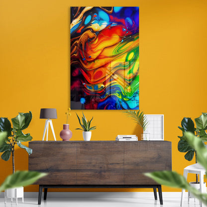 Color Explosion Abstract Art – Modern Glass Art