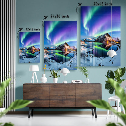 Heaven’s Veil – Lights of the North Glass Poster