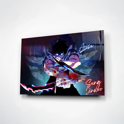 Sung Jinwoo Shadow Monarch Arise Glass Art