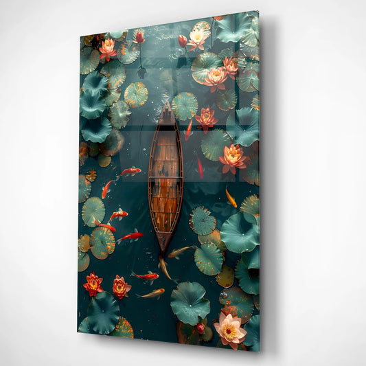 Whispers of the Pond Glass Poster