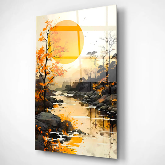 Sunlit Serenity Glass Poster