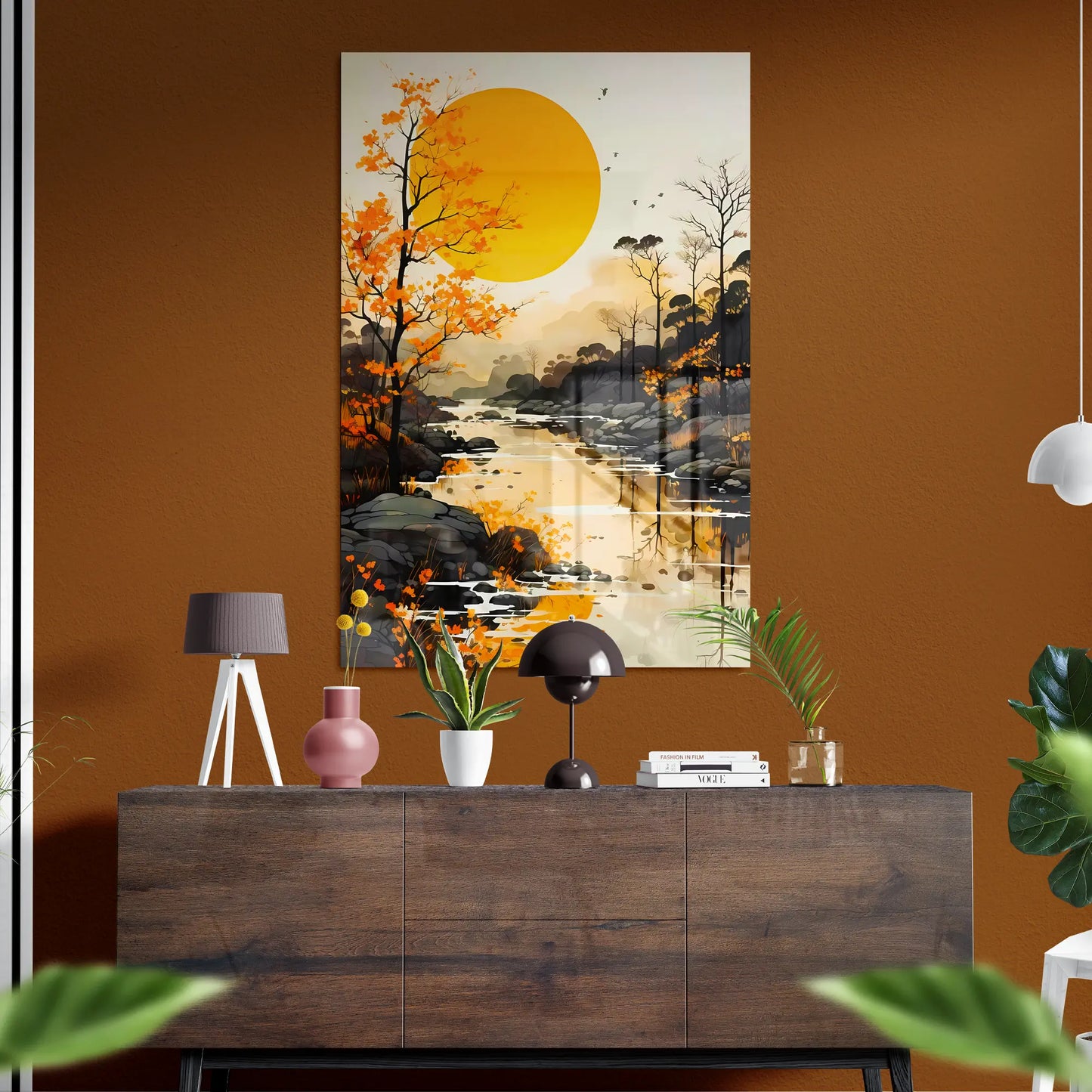 Sunlit Serenity Glass Poster