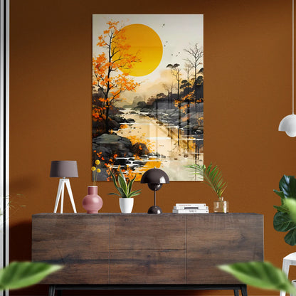 Sunlit Serenity Glass Poster