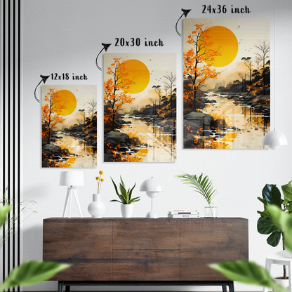 Sunlit Serenity Glass Poster