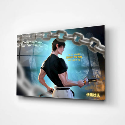 Toji Fushiguro Glass Wall Art