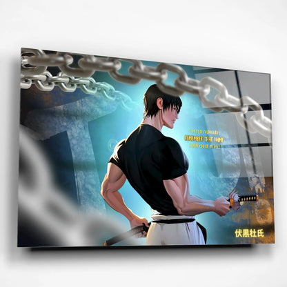 Toji Fushiguro Glass Wall Art