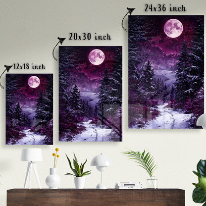 Moonlit Silence Glass Poster