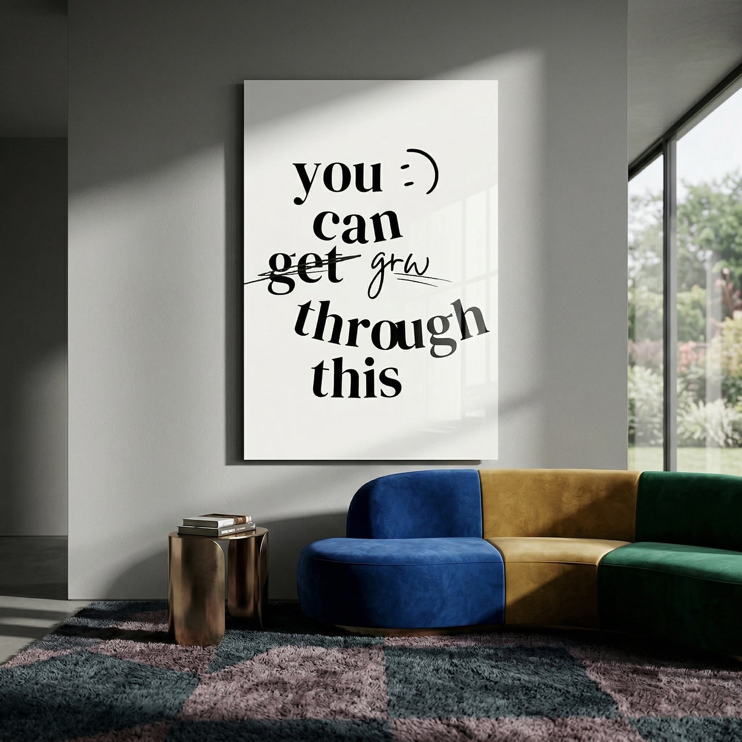 You Can Grow Through This Glass Wall Art