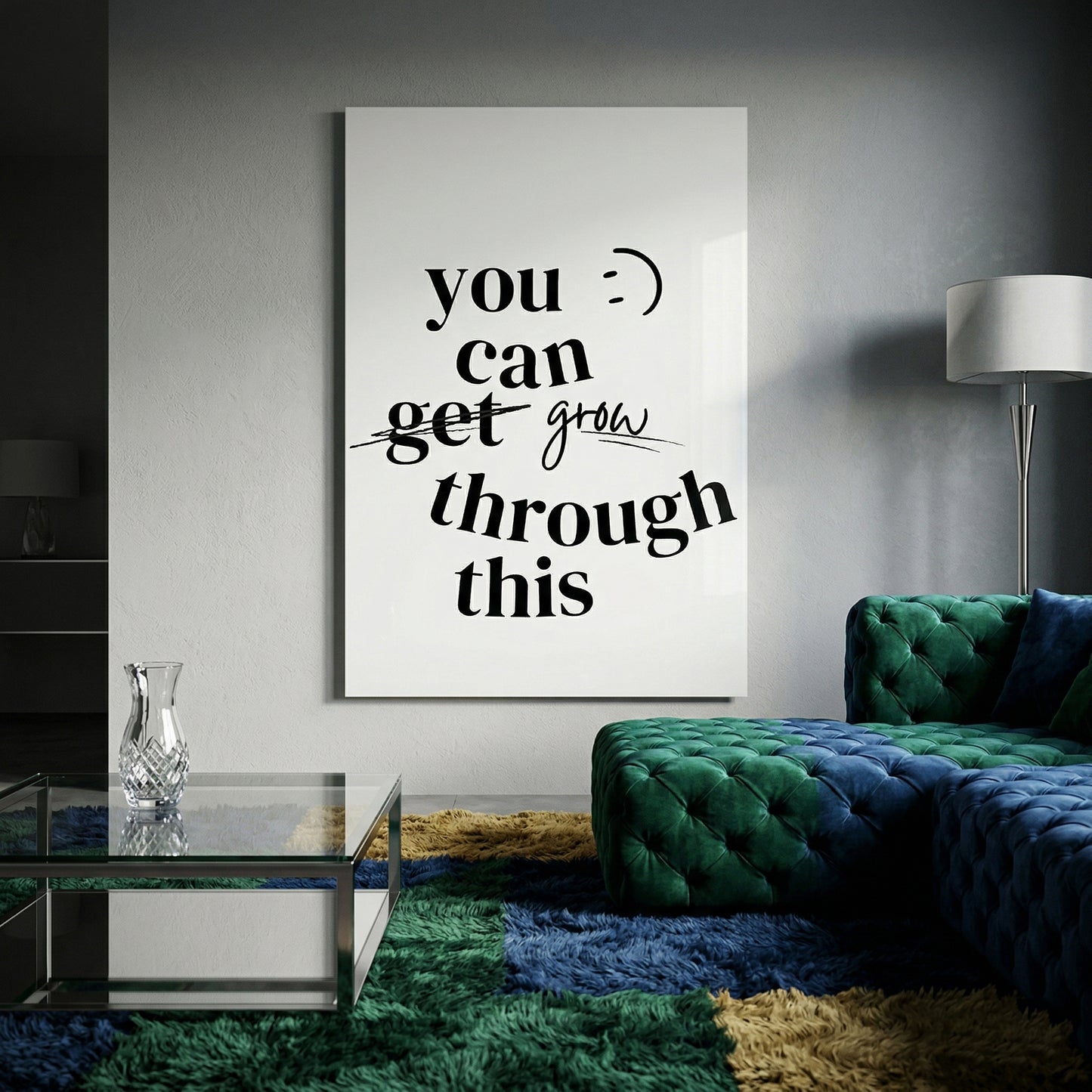 You Can Grow Through This Glass Wall Art