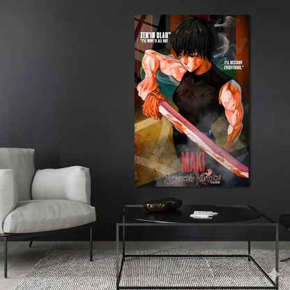 Maki Zenin Glass Wall Art