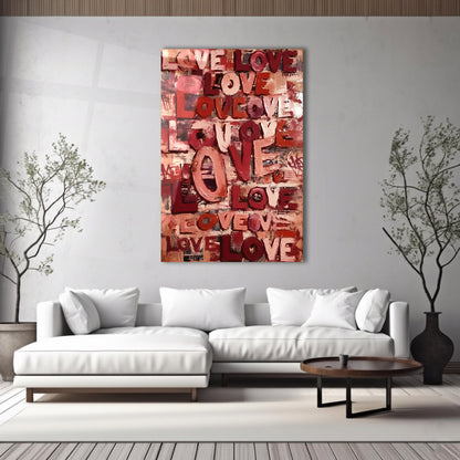 Layers of Love – Textured Abstract Glass Art